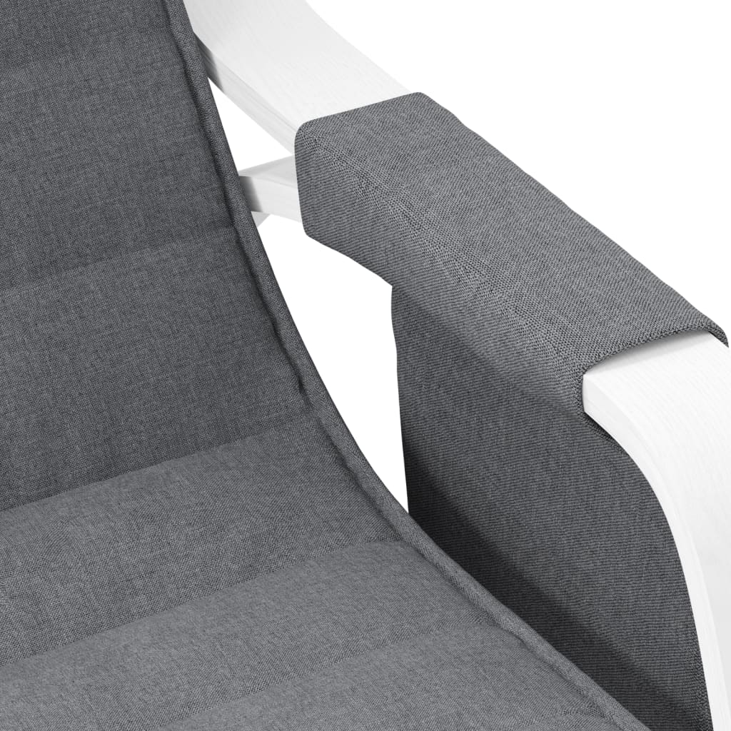 Κουνιστή Πολυθρόνα Σκούρο Γκρι Υφασμάτινη