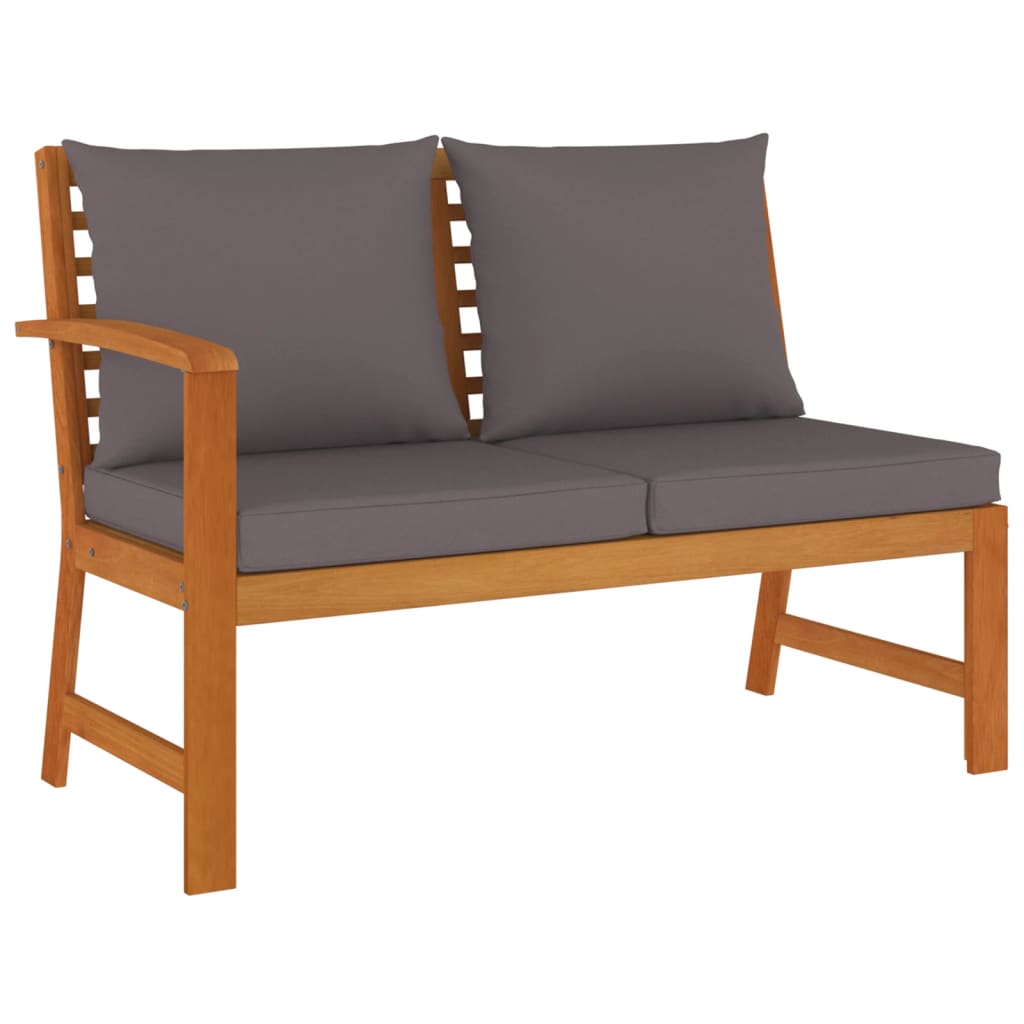 Σετ Τραπεζαρίας Κήπου 11 τεμ. Μασίφ Ξύλο Ακακίας με Μαξιλάρια - Pakobazaar