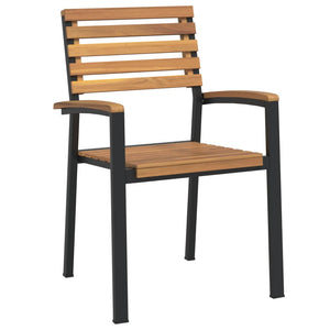Σετ Τραπεζαρίας Κήπου 7 Τεμαχίων Μασίφ Ξύλο Ακακίας / Μέταλλο