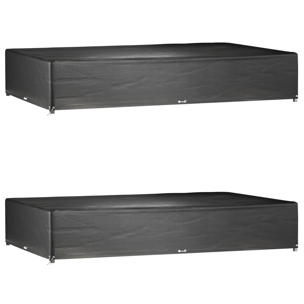 Κάλυμμα Επίπλων Κήπου 2 τεμ. Ορθογ. με 16 Κρίκους 325x205x60 εκ