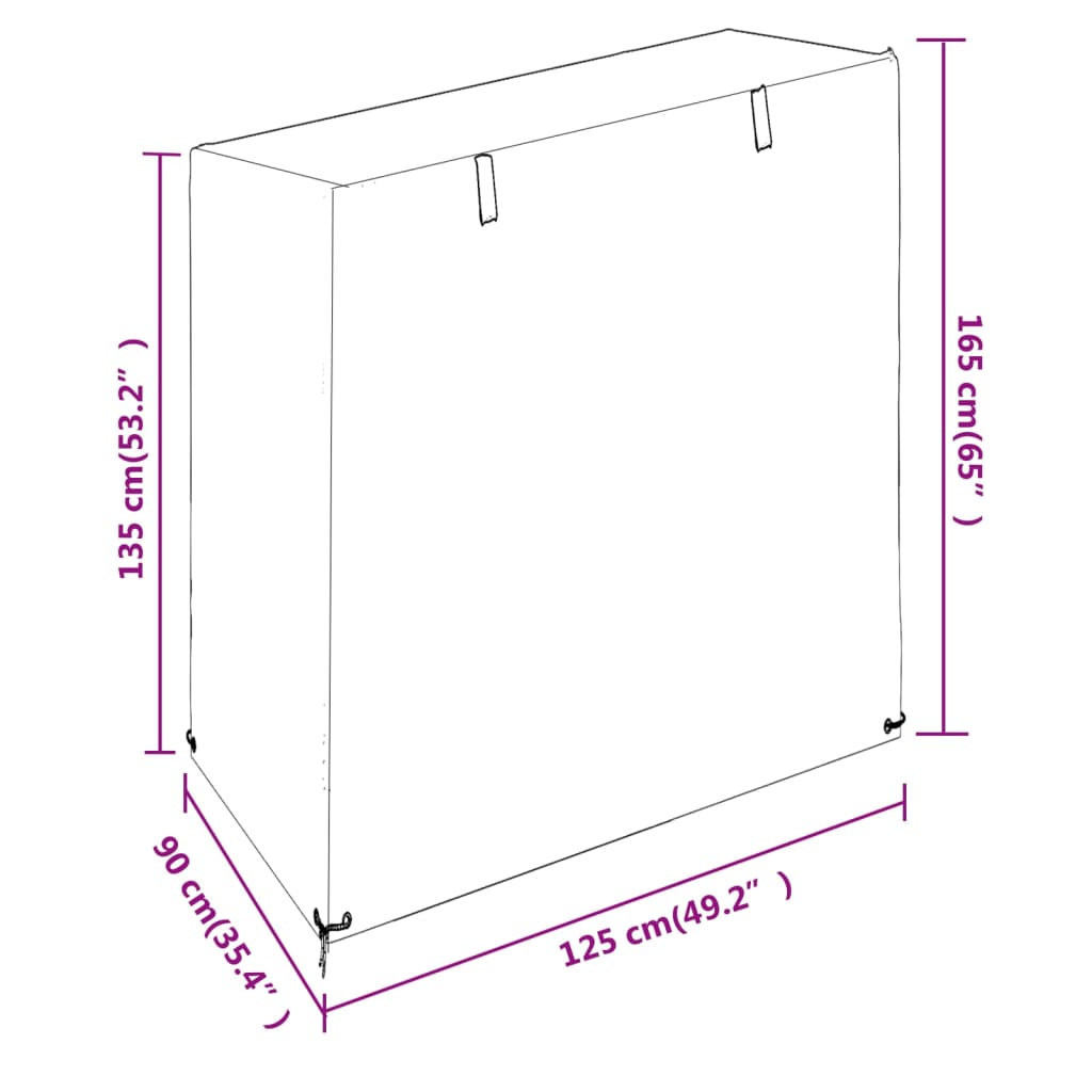 Κάλυμμα Κούνιας 2 τεμ. 8 Κρίκοι 125x90x135/165 εκ Πολυαιθυλένιο