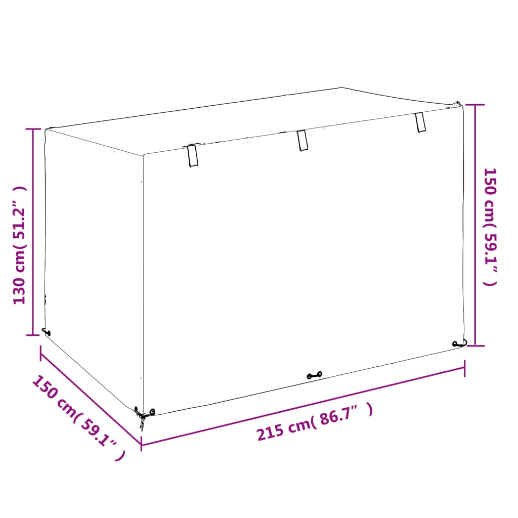 Καλύμματα Κούνιας 12 Κρίκοι 2 τεμ. 215x150x130/150 εκ. Πολυαιθ.