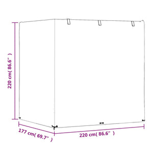 Καλύμματα Κούνιας 12 Κρίκοι 2 τεμ. 220x177x220 εκ. Πολυαιθ.