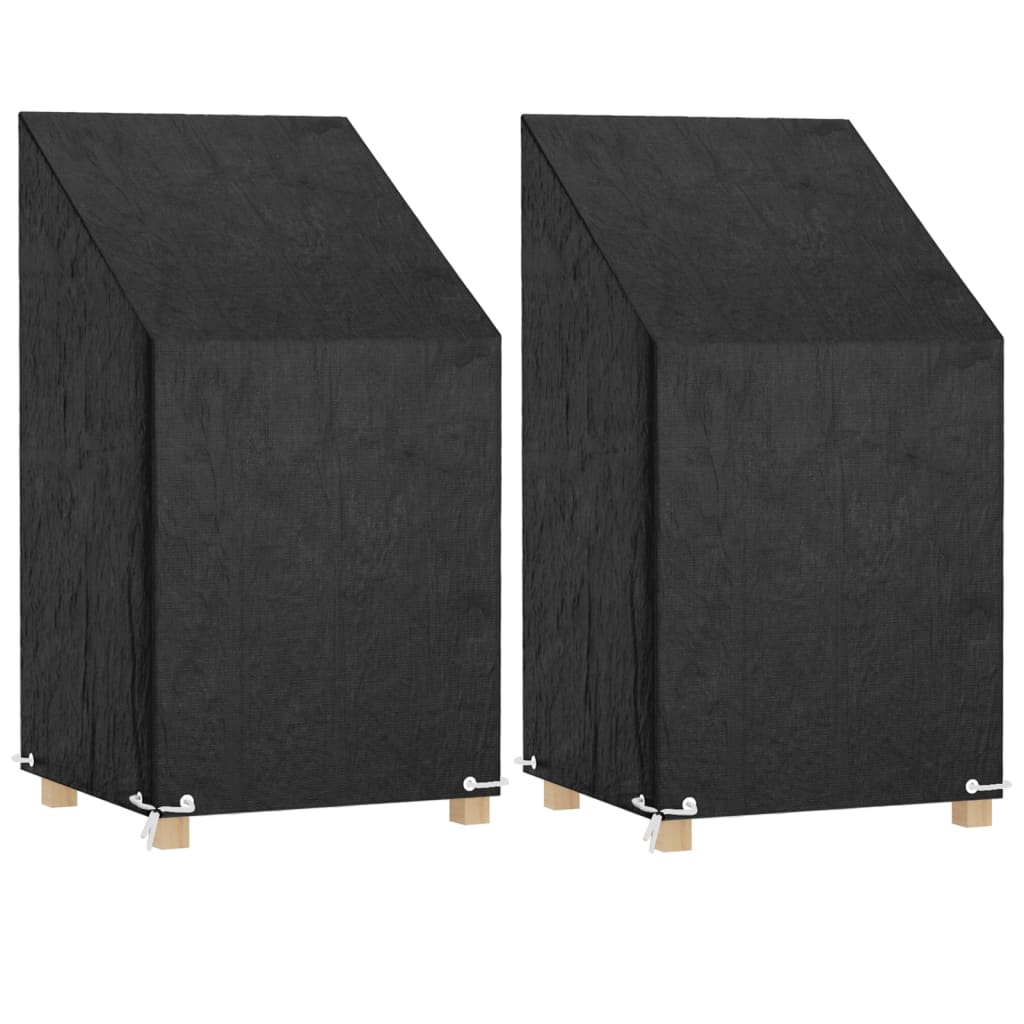 Καλύμματα Καρέκλας με 8 Κρίκους 2 τεμ. 65x65x80/120 εκ Πολυαιθ.