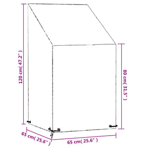 Καλύμματα Καρέκλας με 8 Κρίκους 2 τεμ. 65x65x80/120 εκ Πολυαιθ.