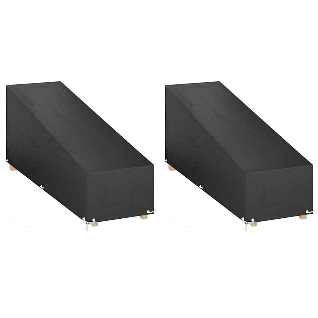 Κάλυμμα Ξαπλώστρας 2 τεμ με 12 Κρίκους 200x65x35/60 εκ Πολυαιθ.