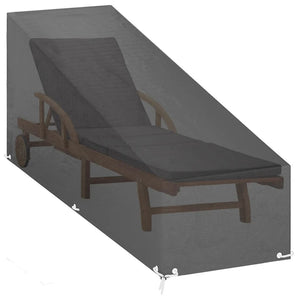 Κάλυμμα Ξαπλώστρας 2 τεμ με 12 Κρίκους 200x65x35/60 εκ Πολυαιθ.