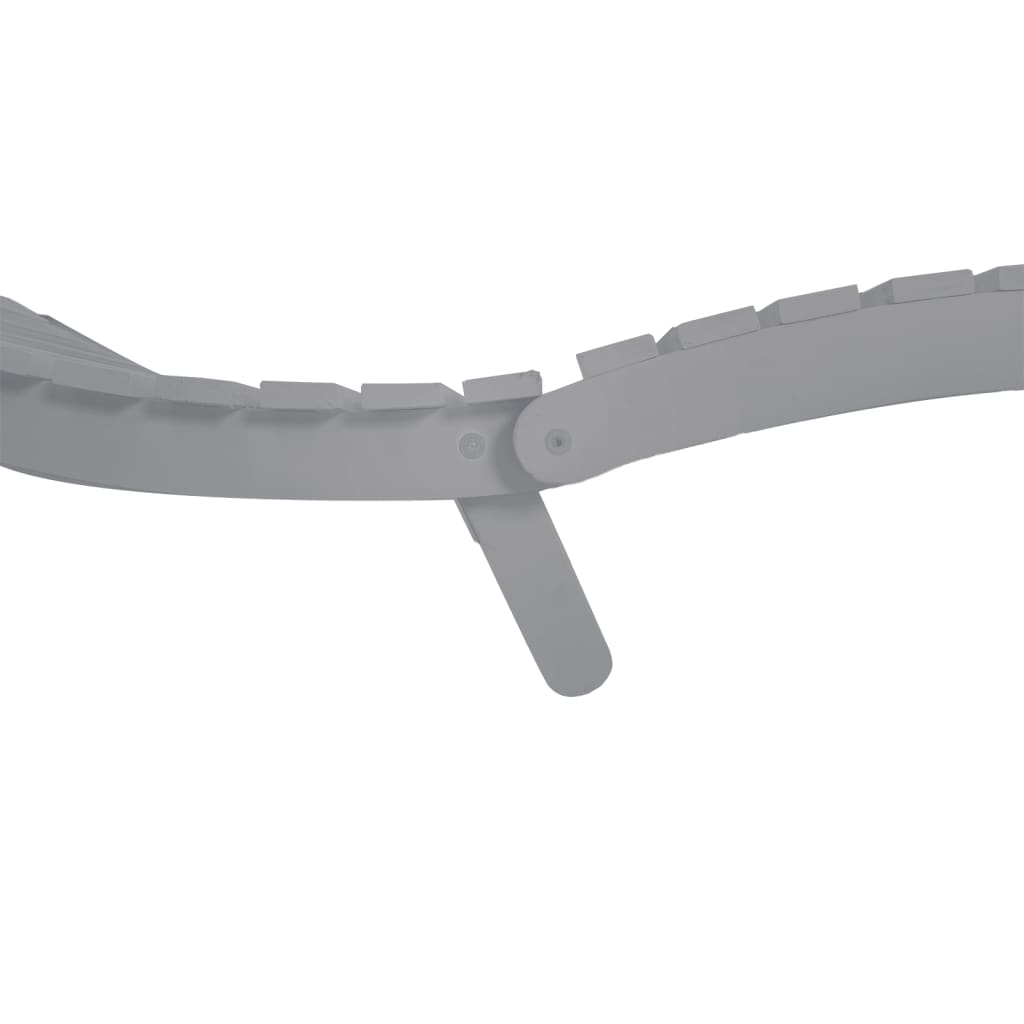 Ξαπλώστρες 2 τεμαχίων με τραπέζι Γκρι Στερεό ξύλο ακακίας