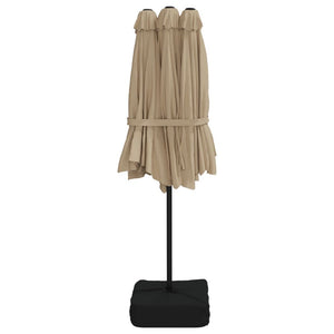 Ομπρέλα με Διπλή Κορυφή Taupe 449 x 265 εκ.