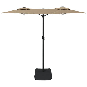 Ομπρέλα Κήπου με Διπλή Κορυφή Taupe 316 x 145 εκ.