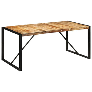 Τραπεζαρία 175x90x76 εκ. από Μασίφ Ακατέργαστο Ξύλο Μάνγκο