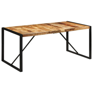 Τραπεζαρία 175x90x76 εκ. από Μασίφ Ακατέργαστο Ξύλο Μάνγκο