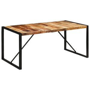 Τραπεζαρία 175x90x76 εκ. από Μασίφ Ακατέργαστο Ξύλο Μάνγκο