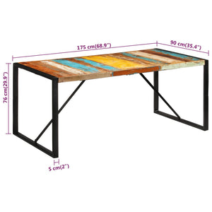 Τραπεζαρία 175 x 90 x 76 εκ. από Μασίφ Ανακυκλωμένο Ξύλο