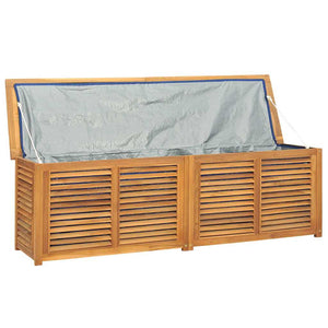 Μπαούλο Αποθήκευσης Κήπου με Τσάντα 175x50x55εκ Μασίφ Ξύλο Teak