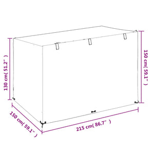Κάλυμμα Κούνιας με 12 Κρίκους 215x150x130/150 εκ. Πολυαιθυλένιο