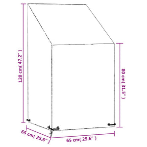 Κάλυμμα Καρέκλας με 8 Κρίκους 65x65x80/120 εκ. Πολυαιθυλένιο