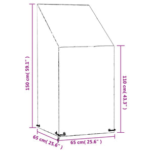 Κάλυμμα Καρέκλας με 8 Κρίκους 65x65x110/150 εκ. Πολυαιθυλένιο