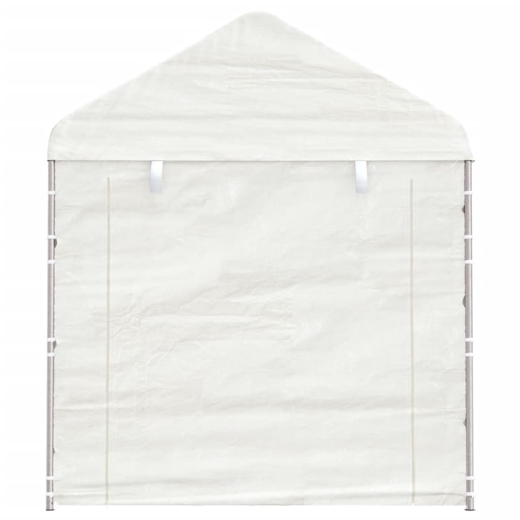 Κιόσκι με Τέντα Λευκό 4,46 x 2,28 x 2,69 μ. από Πολυαιθυλένιο - Pakobazaar