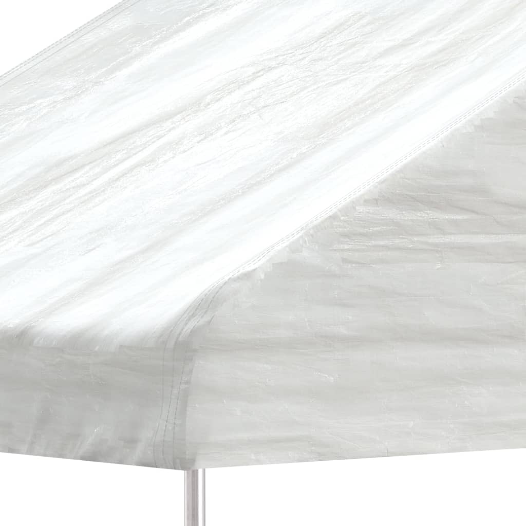 Κιόσκι με Τέντα Λευκό 8,92 x 4,08 x 3,22 μ. από Πολυαιθυλένιο