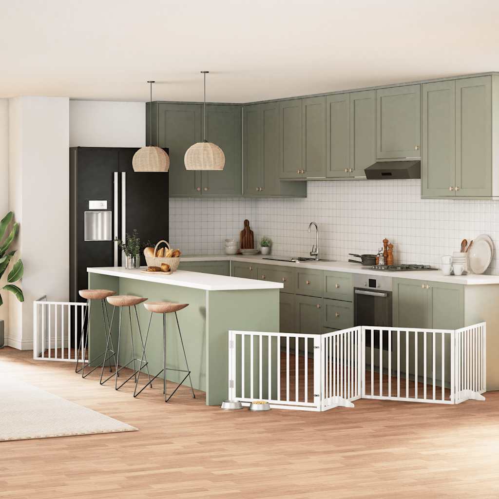 Διαχωριστικό Σκύλων/Πόρτα Πτυσσόμενο 10 Πάνελ 800εκ Ξύλο Λεύκας - Pakobazaar