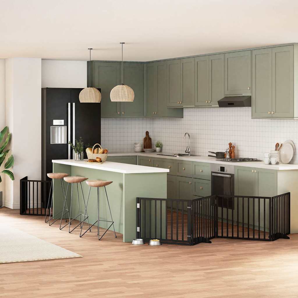 Διαχωριστικό Σκύλων/Πόρτα Πτυσσόμενο 10 Πάνελ 800εκ Ξύλο Λεύκας