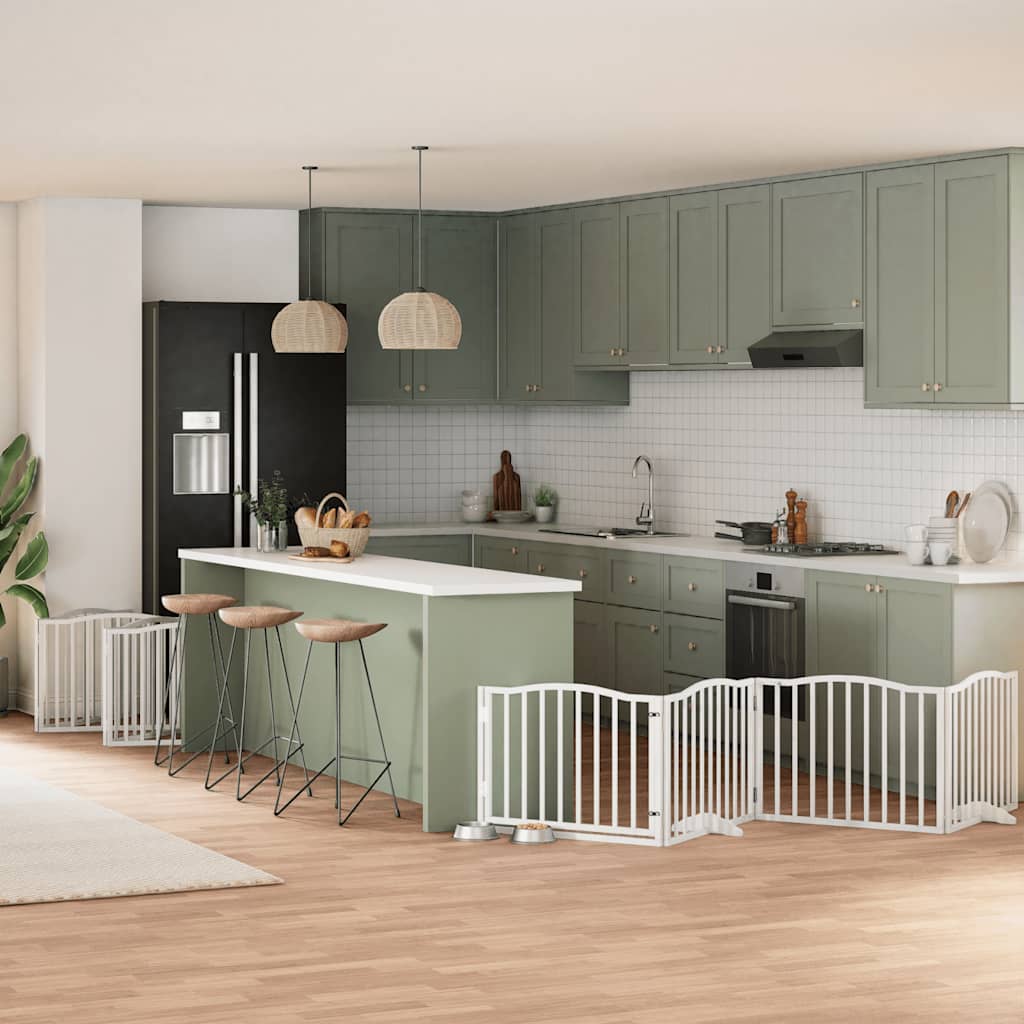 Διαχωριστικό Σκύλων/Πόρτα Πτυσσόμενο 10 Πάνελ 800εκ Ξύλο Λεύκας