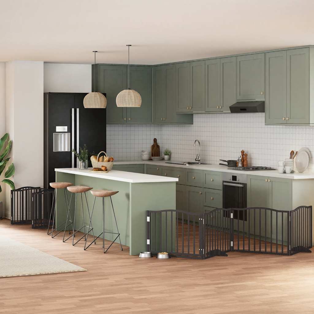 Διαχωριστικό Σκύλων/Πόρτα Πτυσσόμενο 12 Πάνελ 960εκ Ξύλο Λεύκας