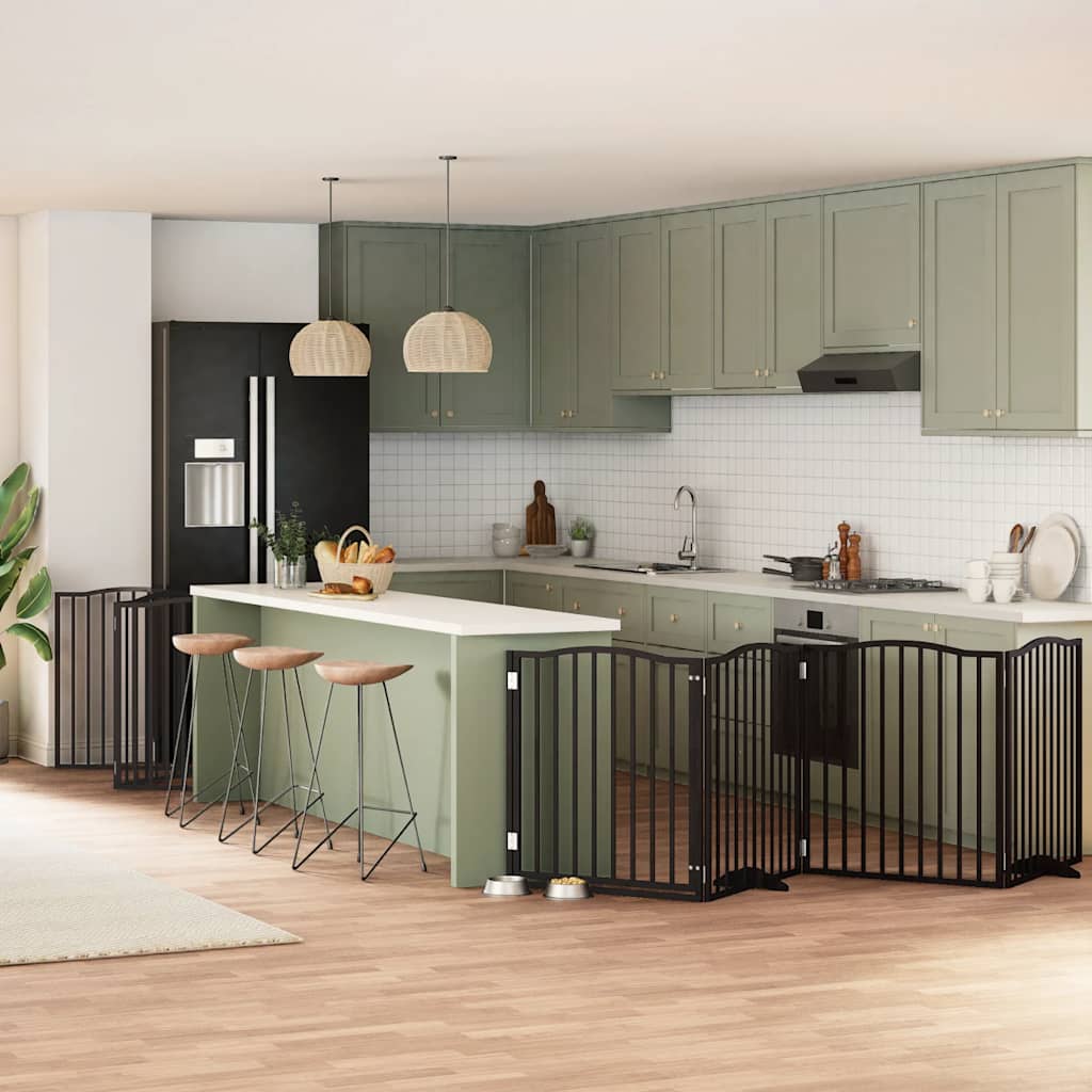 Διαχωριστικό Σκύλων/Πόρτα Πτυσσόμενο 12 Πάνελ 960εκ Ξύλο Λεύκας