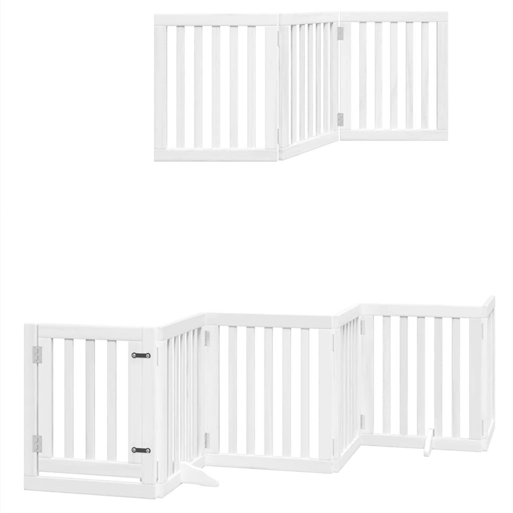 Διαχωριστικό Σκύλων/Πόρτα Πτυσσόμενο 12 Πάνελ 600εκ Ξύλο Λεύκας