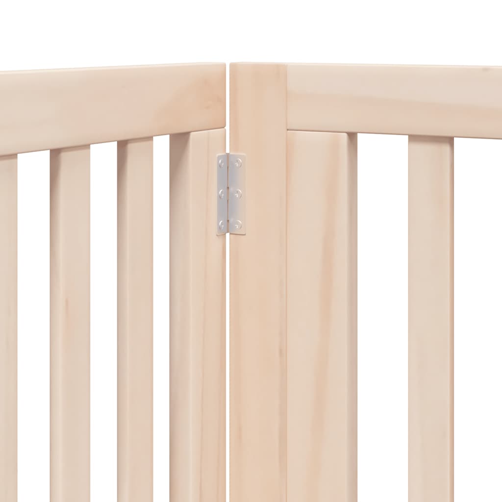 Διαχωριστικό Σκύλων/Πόρτα Πτυσσόμενο 8 Πάνελ 640 εκ Ξύλο Λεύκας - Pakobazaar