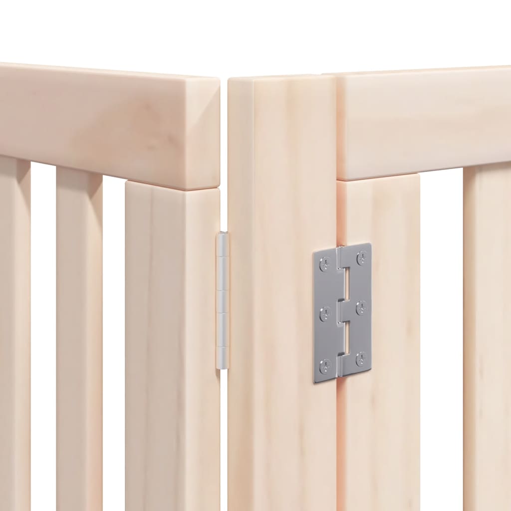 Διαχωριστικό Σκύλων/Πόρτα Πτυσσόμενο 8 Πάνελ 640 εκ Ξύλο Λεύκας - Pakobazaar