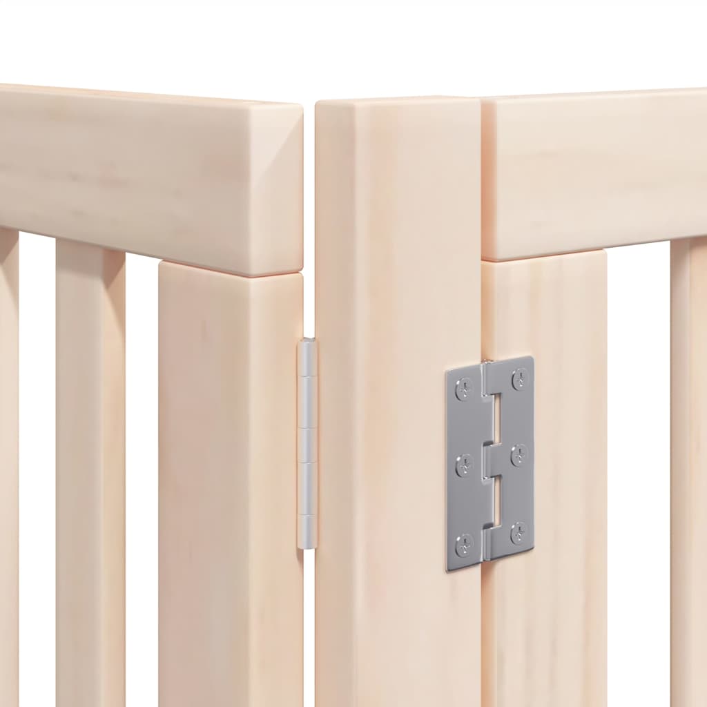 Διαχωριστικό Σκύλων/Πόρτα Πτυσσόμενο 8 Πάνελ 640 εκ Ξύλο Λεύκας