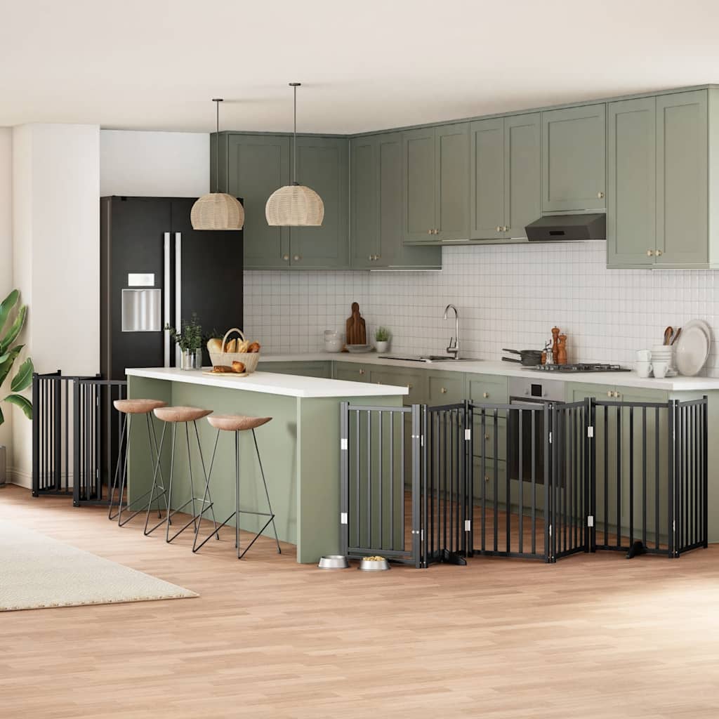 Διαχωριστικό Σκύλων/Πόρτα Πτυσσόμενο 15 Πάνελ 750εκ Ξύλο Λεύκας