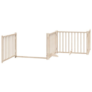 Διαχωριστικό Σκύλων/Πόρτα Πτυσσόμενο 12 Πάνελ 960εκ Ξύλο Λεύκας