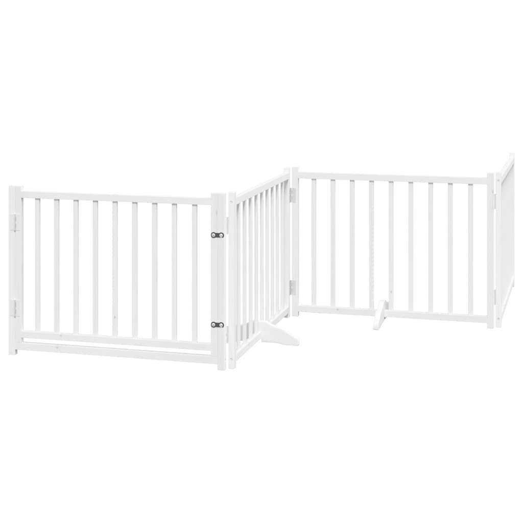 Διαχωριστικό Σκύλων/Πόρτα Πτυσσόμενο 6 Πάνελ 480εκ. Ξύλο Λεύκας