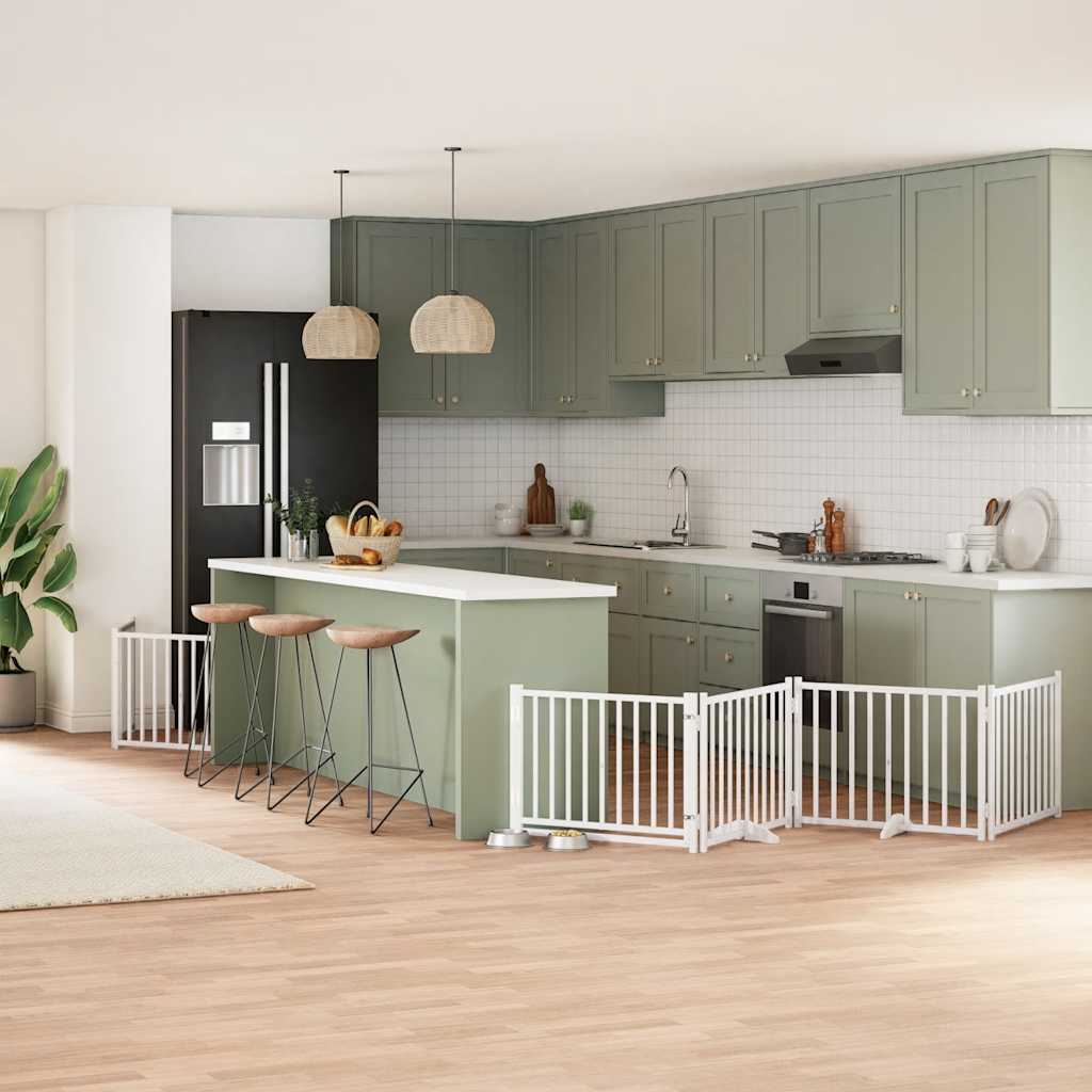 Διαχωριστικό Σκύλων/Πόρτα Πτυσσόμενο 10 Πάνελ 800εκ Ξύλο Λεύκας