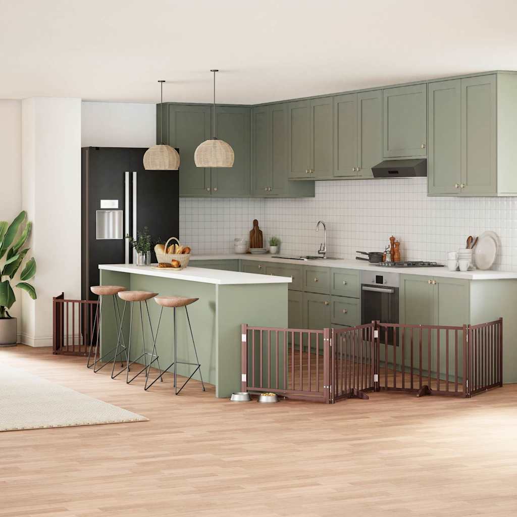 Διαχωριστικό Σκύλων/Πόρτα Πτυσσόμενο 10 Πάνελ 800εκ Ξύλο Λεύκας