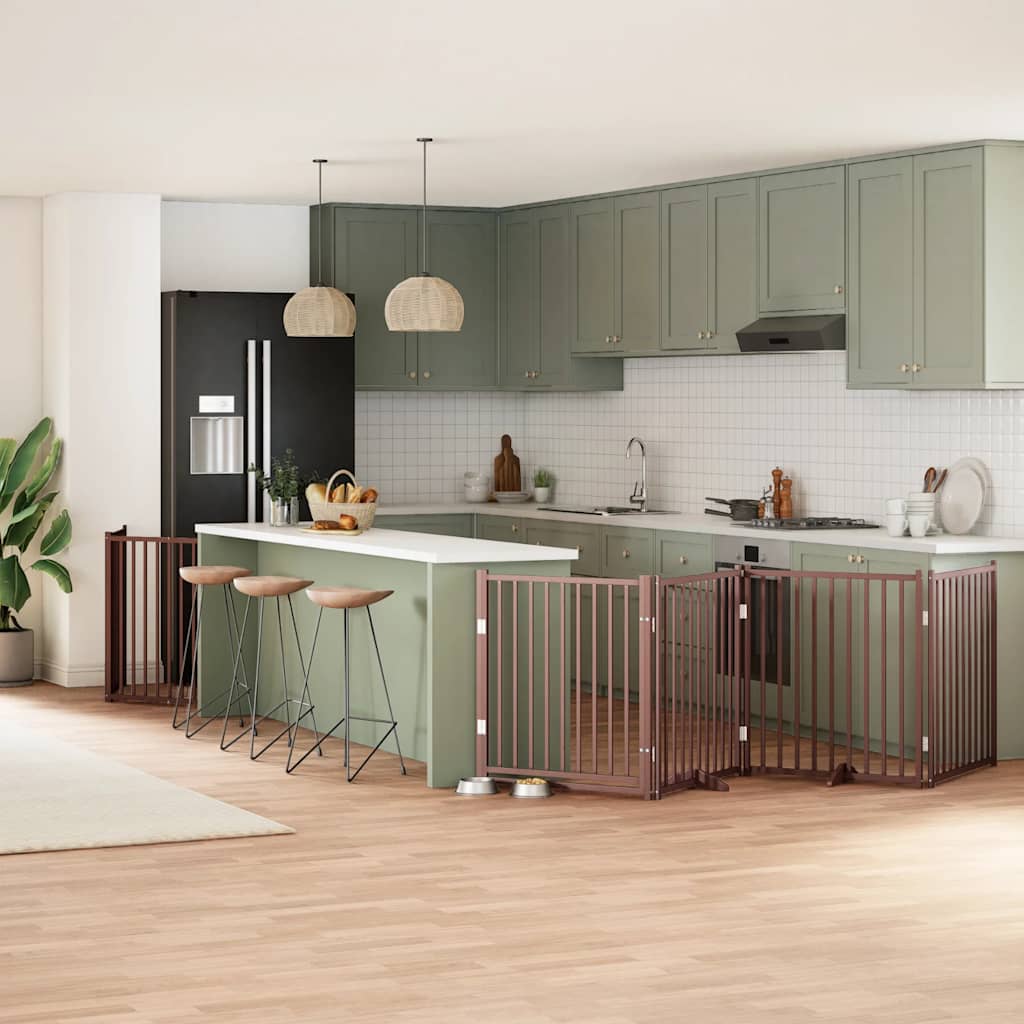 Διαχωριστικό Σκύλων/Πόρτα Πτυσσόμενο 10 Πάνελ 800εκ Ξύλο Λεύκας