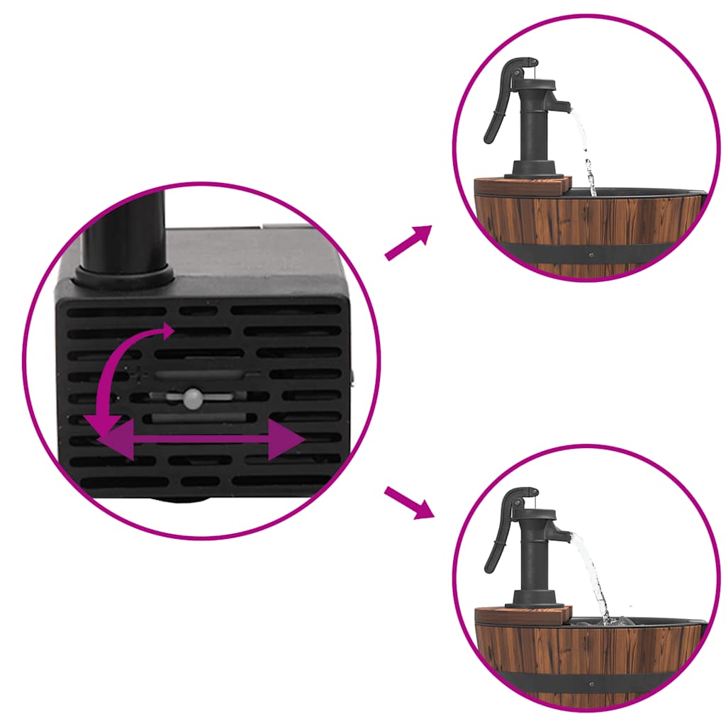 Σιντριβάνι με Αντλία 44,5 x 44,5 x 58 εκ. από Μασίφ Ξύλο Ελάτης - Pakobazaar