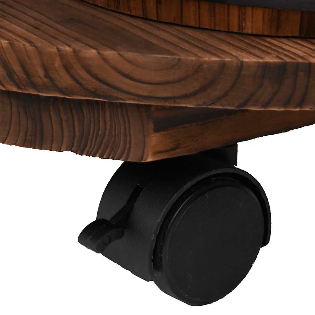 Σιντριβάνι με Αντλία και Τροχούς 55x55x80 εκ. Μασίφ Ξύλο Ελάτης - Pakobazaar