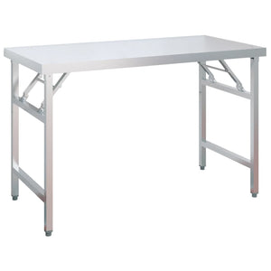 Πάγκος Εργασίας Κουζίνας με Ράφι 120x60x145 εκ. Ανοξείδ. Ατσάλι