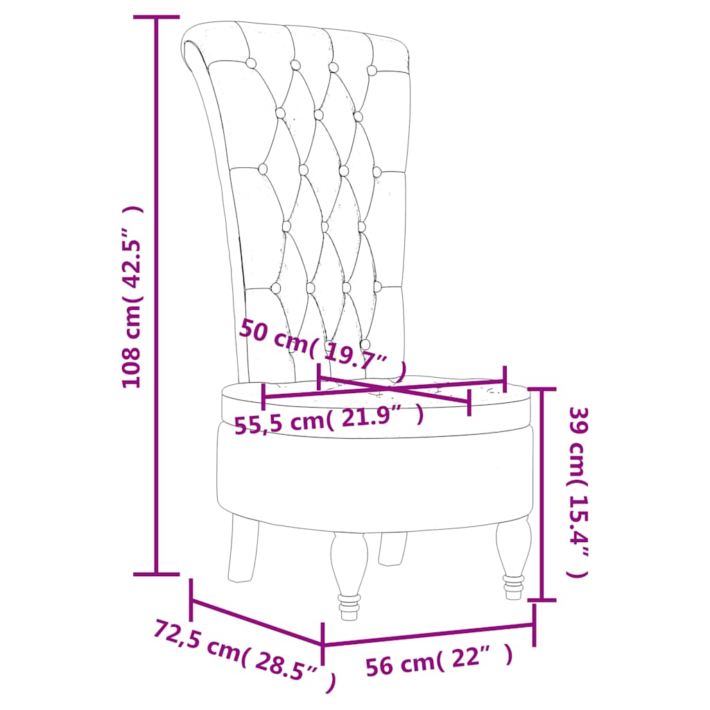 Πολυθρόνα με Ψηλή Πλάτη/Σχεδιασμ. με Κουμπιά Σκ.Πράσινο Βελούδο