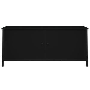 Έπιπλο Τηλεόρασης με Πόρτες Μαύρο 102x35x45 εκ. Επεξεργ. Ξύλο