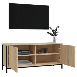 Έπιπλο Τηλεόρασης με Πόρτες Sonoma Δρυς 102x35x45 εκ. Επεξ.Ξύλο - Pakobazaar