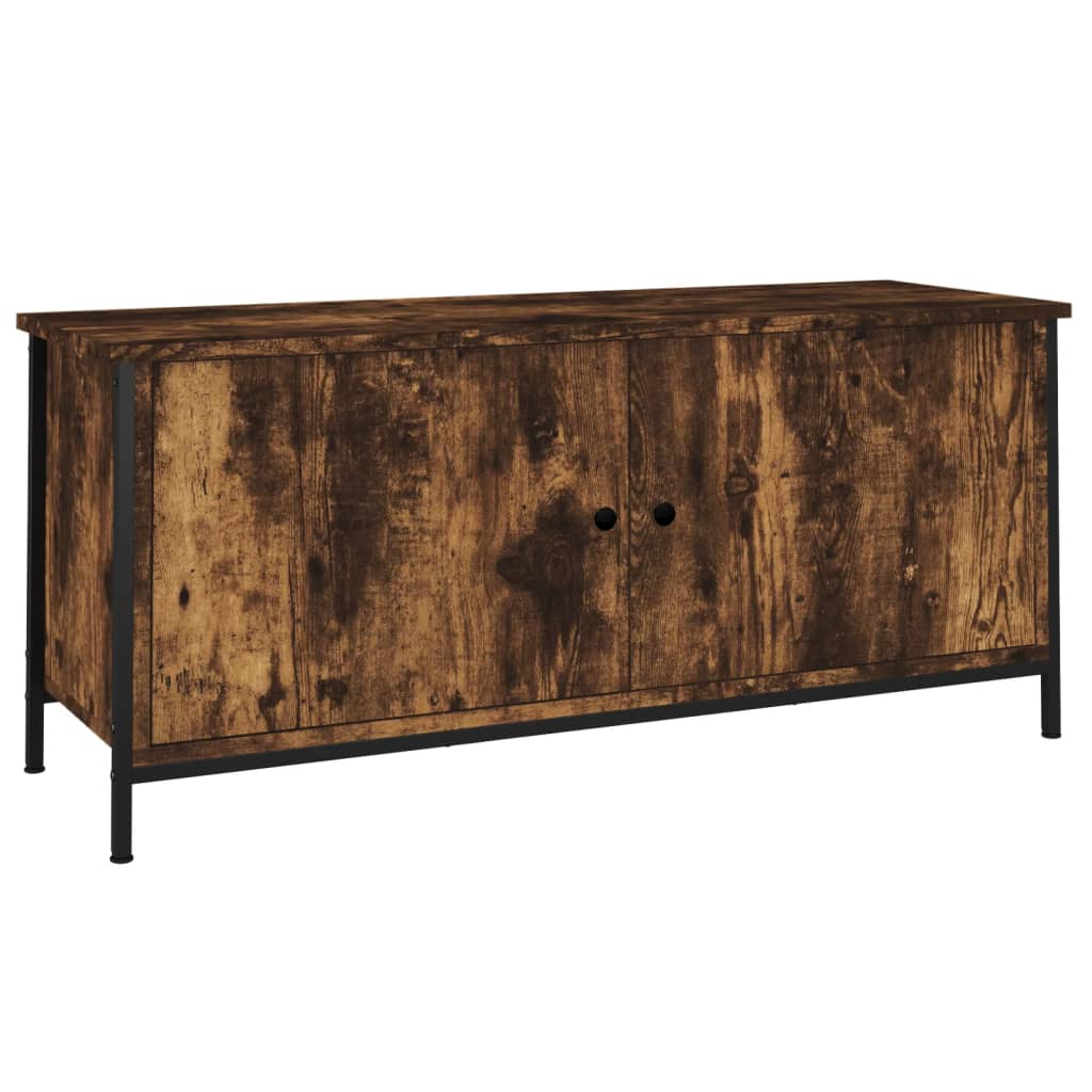 Έπιπλο Τηλεόρασης με Πόρτες Καπν. Δρυς 102x35x45 εκ. Επεξ.Ξύλο - Pakobazaar
