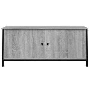 Έπιπλο Τηλεόρασης με Πόρτες Γκρι Sonoma 102x35x45 εκ Επεξ. Ξύλο