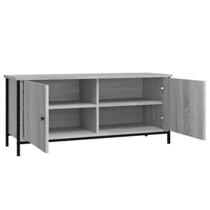 Έπιπλο Τηλεόρασης με Πόρτες Γκρι Sonoma 102x35x45 εκ Επεξ. Ξύλο