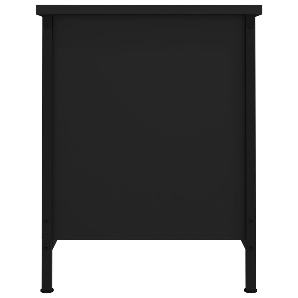 Έπιπλο Τηλεόρασης με Πόρτες Μαύρο 60 x 35 x 45 εκ. Επεξ. Ξύλο