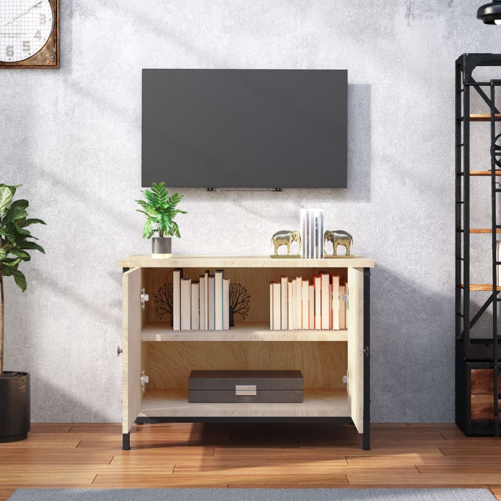 Έπιπλο Τηλεόρασης με Πόρτες από Sonoma Δρυς 60x35x45 εκ. από Τεχνητό Ξύλο - Pakobazaar